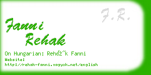 fanni rehak business card